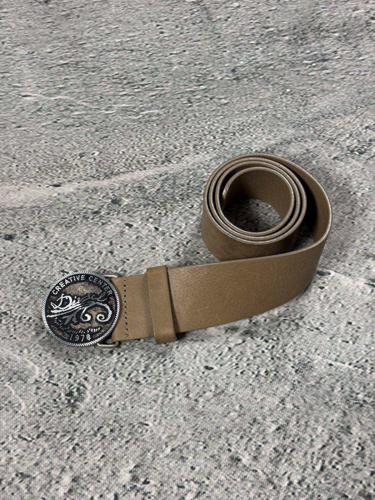 Diesel Diesel belt leather cow big buckle beige Size ONE SIZE - 1 Thumbnail