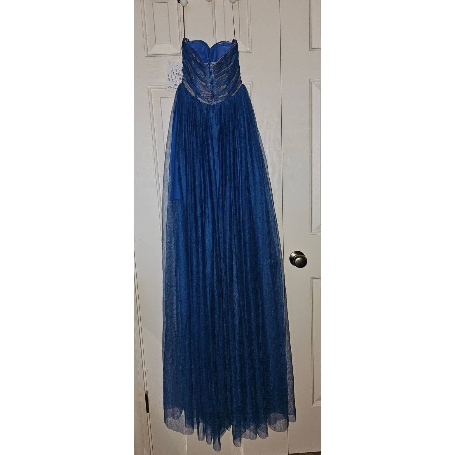 Free People New Free People SAU LEE Bella Gown $510 SIZE 0 Blue Maxi Size XS / US 0-2 / IT 36-38 - 4 Thumbnail