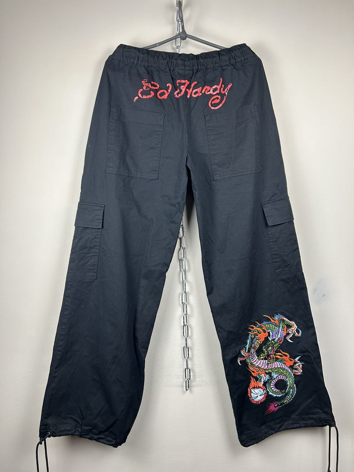 Ed Hardy Vintage Ed Hardy Cargo Pants Dragon Logo Size S Size US 30 / EU 46 - 1 Thumbnail
