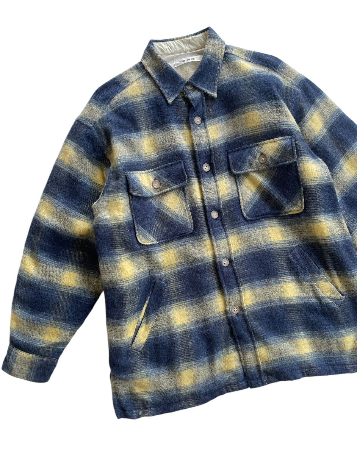 Flannel Vintage 90s Sand Beige Quilted Flannel Jacket Size US M / EU 48-50 / 2 - 5 Thumbnail