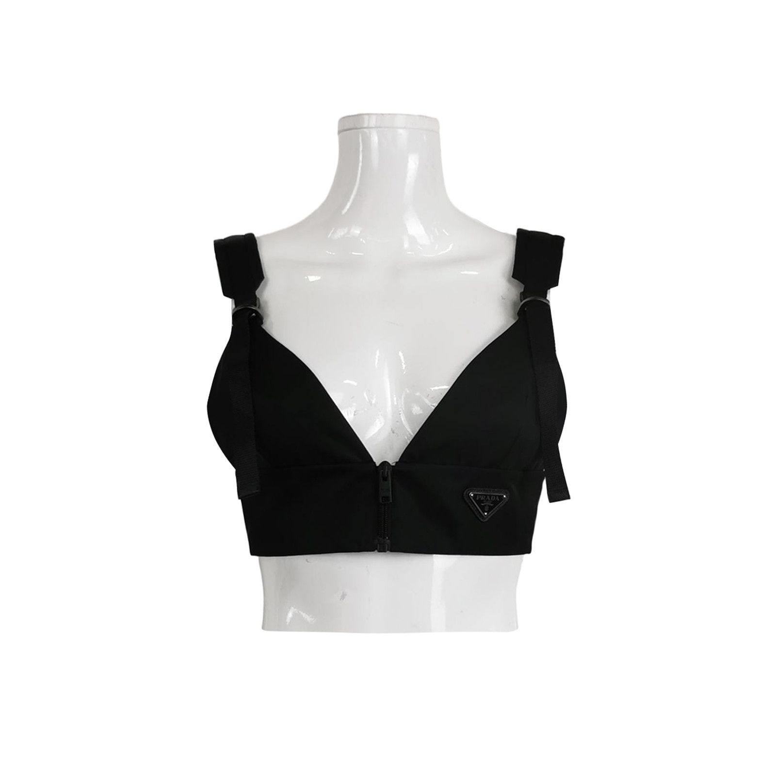 Prada Prada Triangle Logo Re-Nylon Crop Top Size 40 Size S / US 4 / IT 40 - 1 Thumbnail
