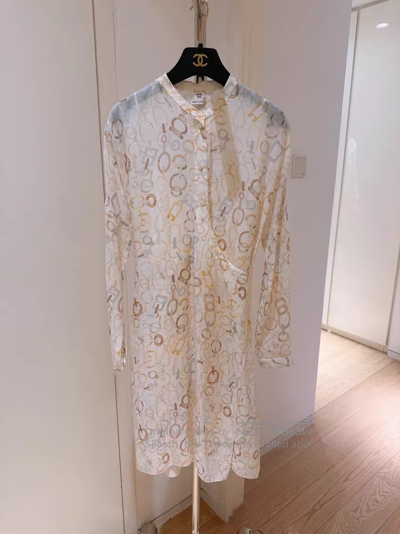 Hermes Hermes Silk Printed Wrap Dress Size XS / US 0-2 / IT 36-38 - 1 Thumbnail