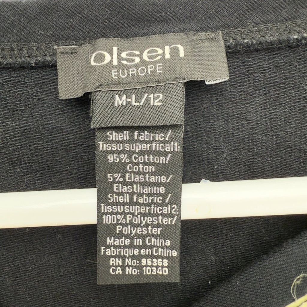 Other OLSEN EUROPE Black Leopard Print Jersey Pullover Top M/L 12 Size L / US 10 / IT 46 - 3 Thumbnail
