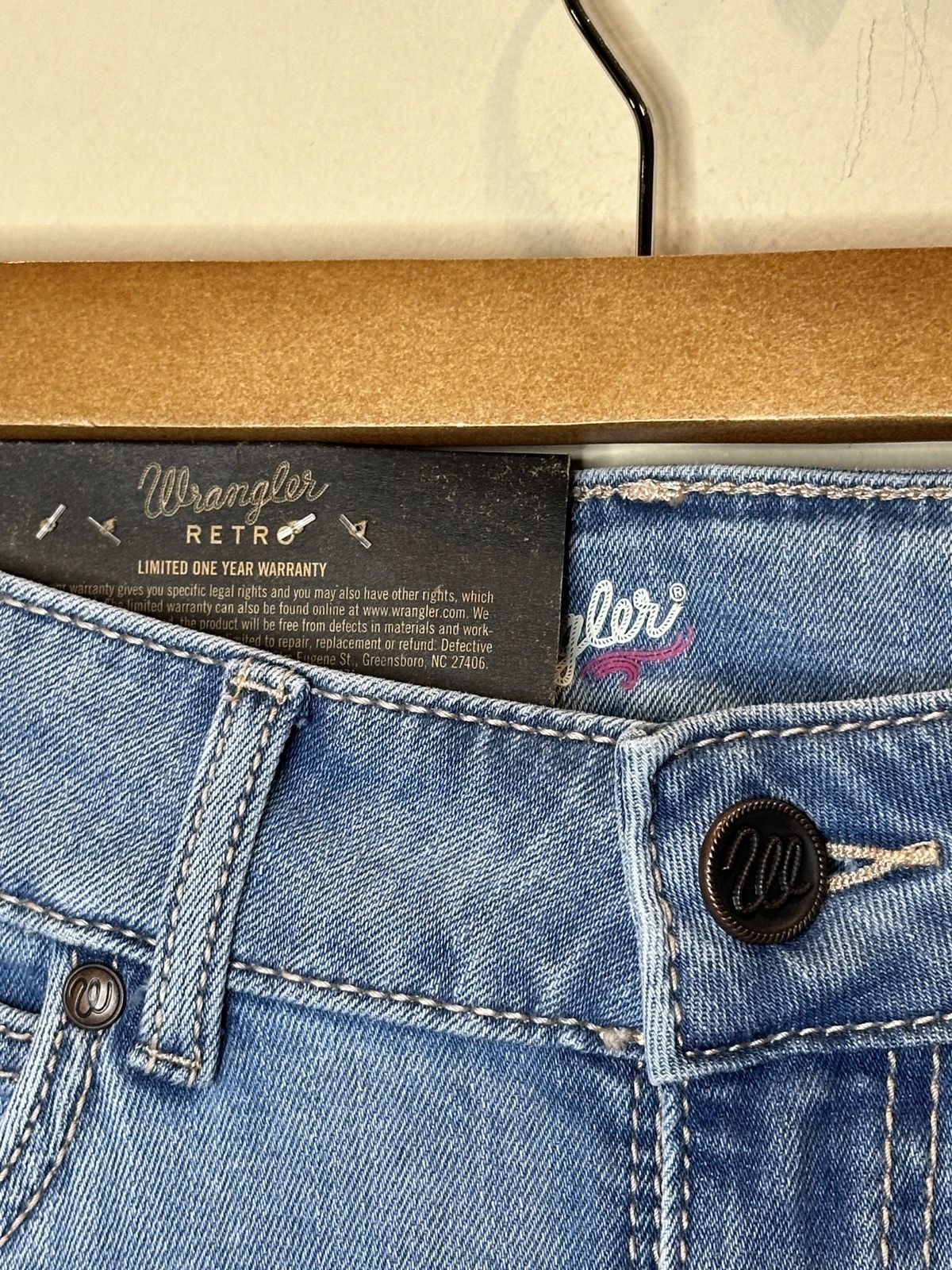 Other × Wrangler *RARE* New Wrangler Retro Flared Star Print Denim Jeans - 25 Size 26" / US 2 / IT 38 - 7 Thumbnail