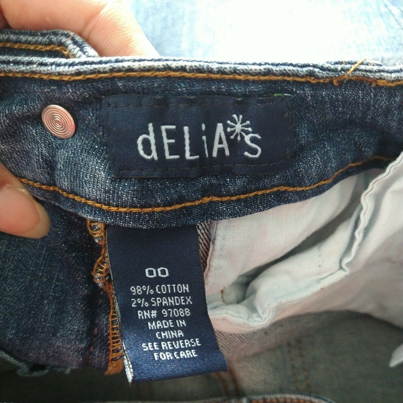 Other Delias Jayden Denim Skinny Jeans Women Size 00 Zipper Ankle Size 24" / US 00 / IT 34 - 6 Thumbnail
