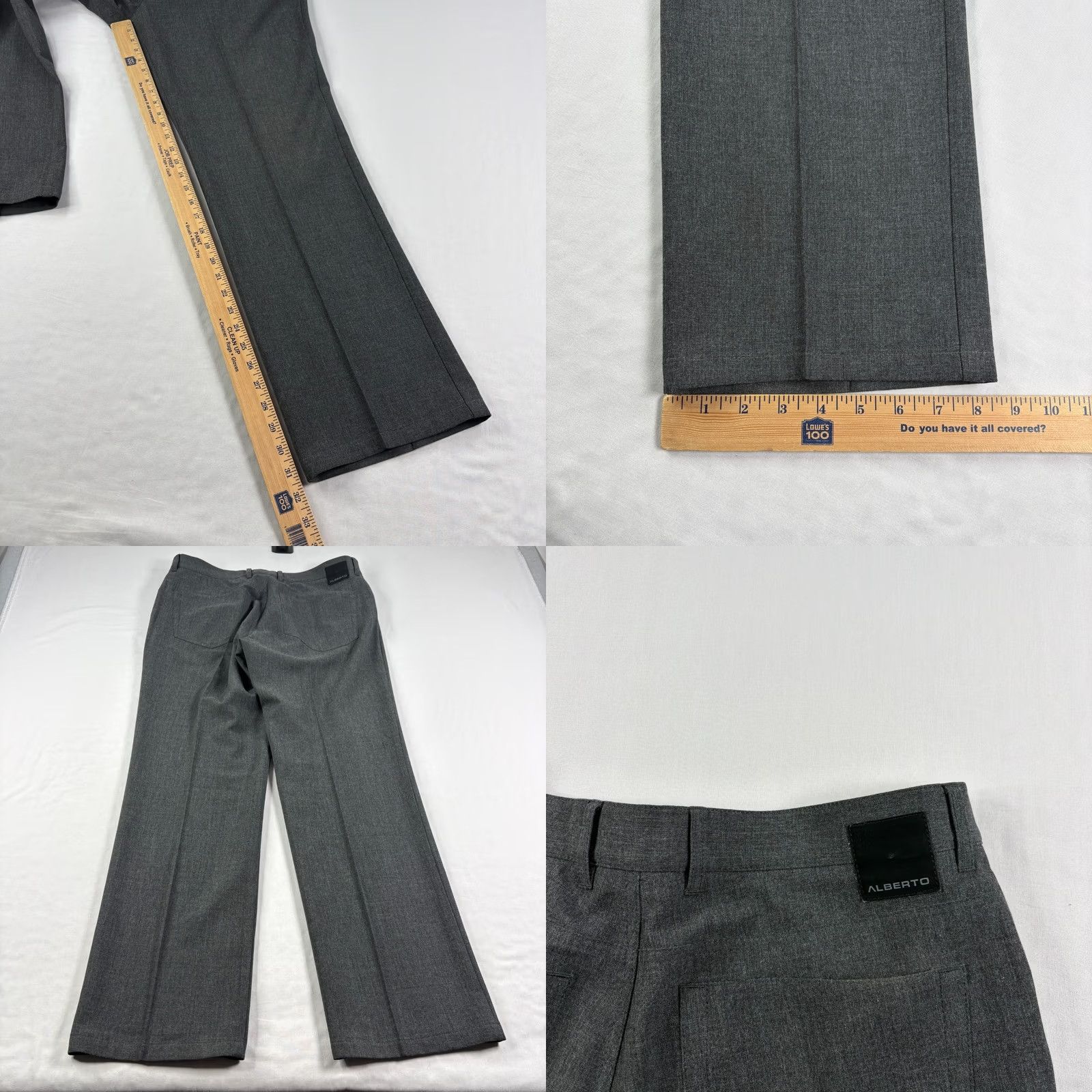 Vintage ALBERTO Pants Mens 34x32 Gray Ceramica Chino Stretch Golf Casual Pants Size US 34 / EU 50 - 8 Thumbnail
