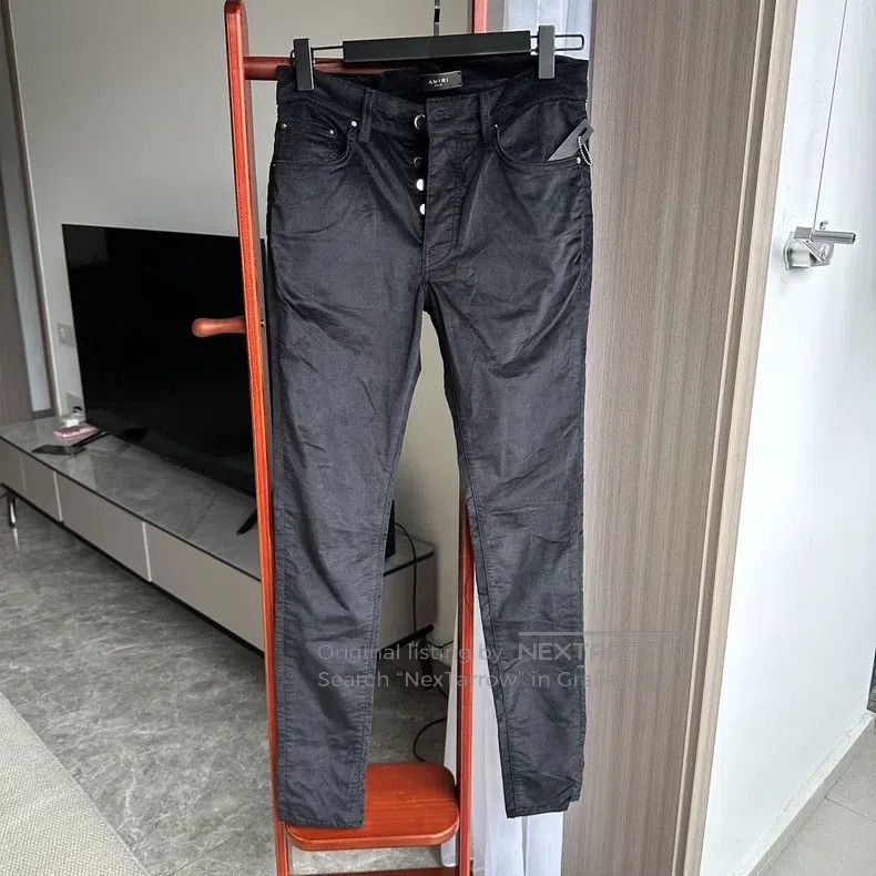 Other Amiri Size 32 Black velvet trousers Size US 32 / EU 48 - 1 Thumbnail