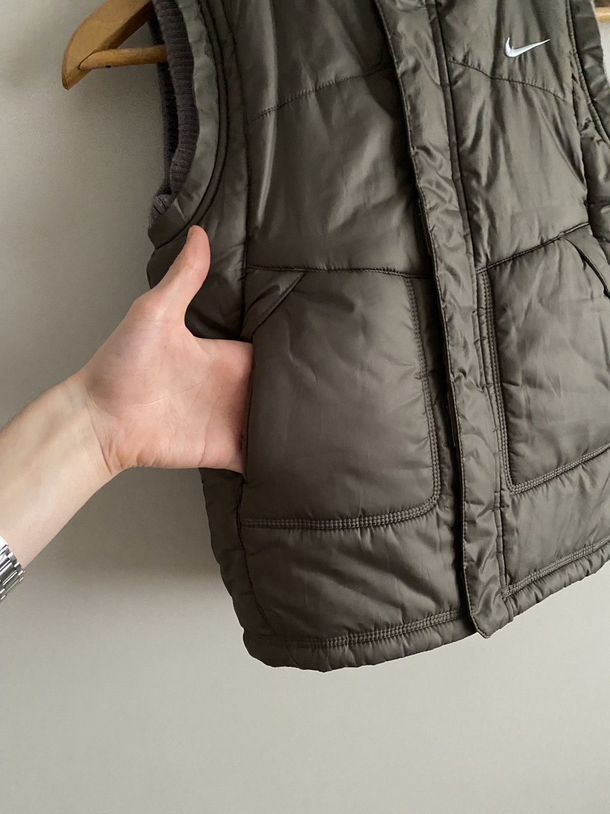 Nike Vintage 00’s Hype Y2K Nike Brown Puffer Vest Size XS / US 0-2 / IT 36-38 - 3 Thumbnail