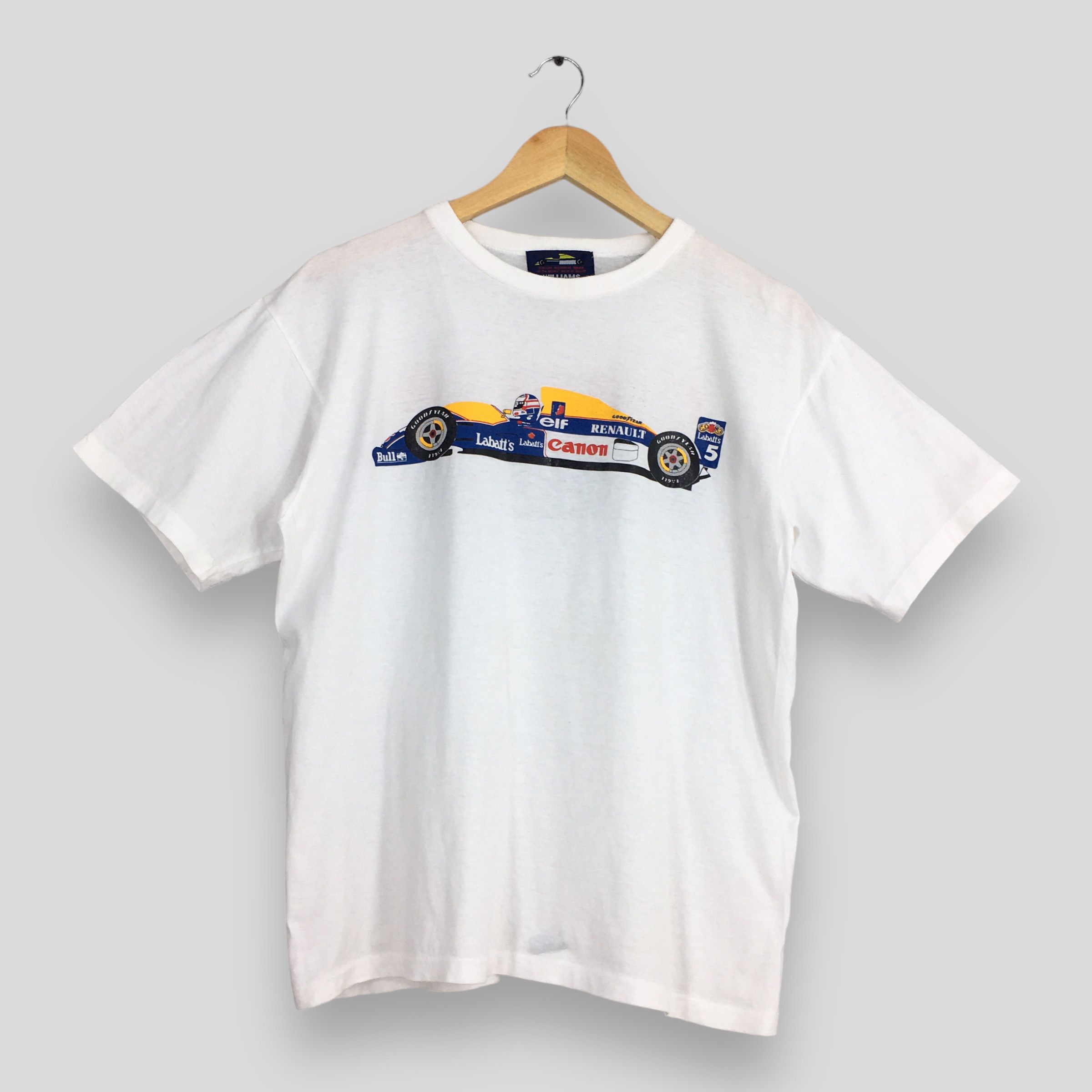 image of 90's Williams Racing Canon Williams Fw14B T Shirt Small in White, Men's