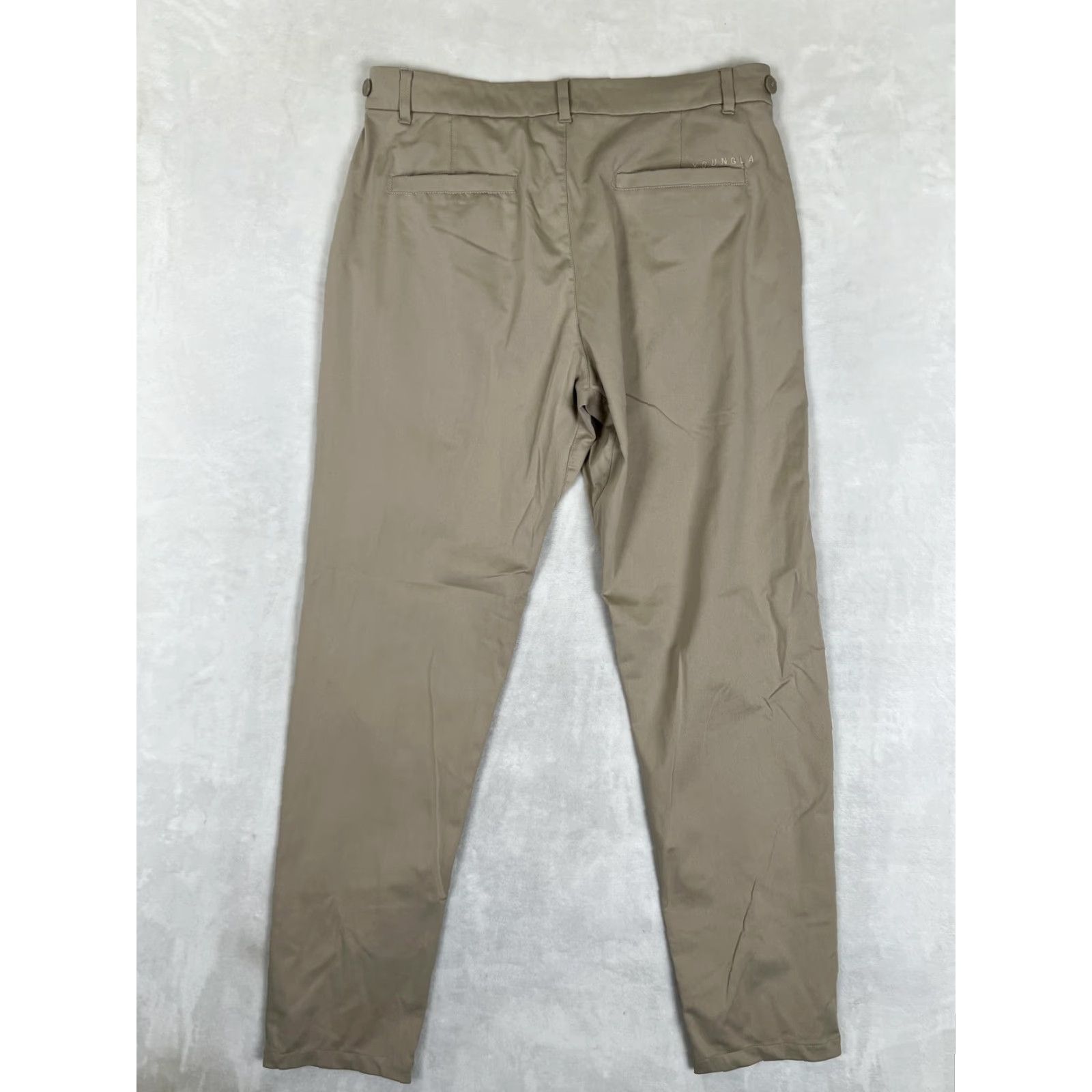 YoungLA YoungLA Chino Pants Mens 34 Beige Slim Tapered Casual Microfiber Stretch Pants Size US 34 / EU 50 - 7 Thumbnail