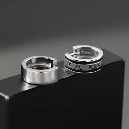 Other 925 Silver Plated Silver Hoop Earrings for Men Women Size ONE SIZE - 3 Thumbnail