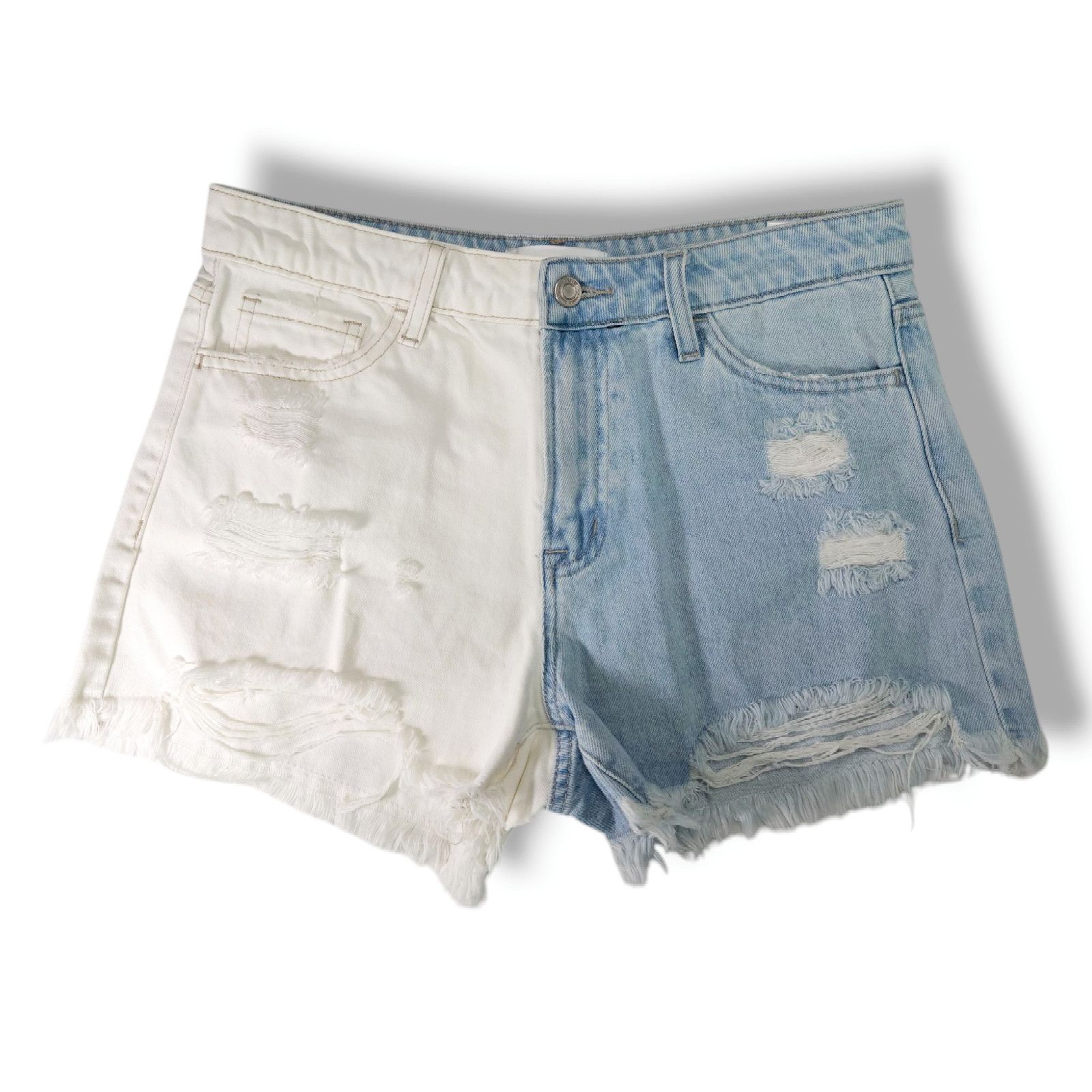 Other EUC Vervet High Rise Destructed Stretch Jean Shorts Sz. M Size 27" / US 4 / IT 40 - 1 Thumbnail