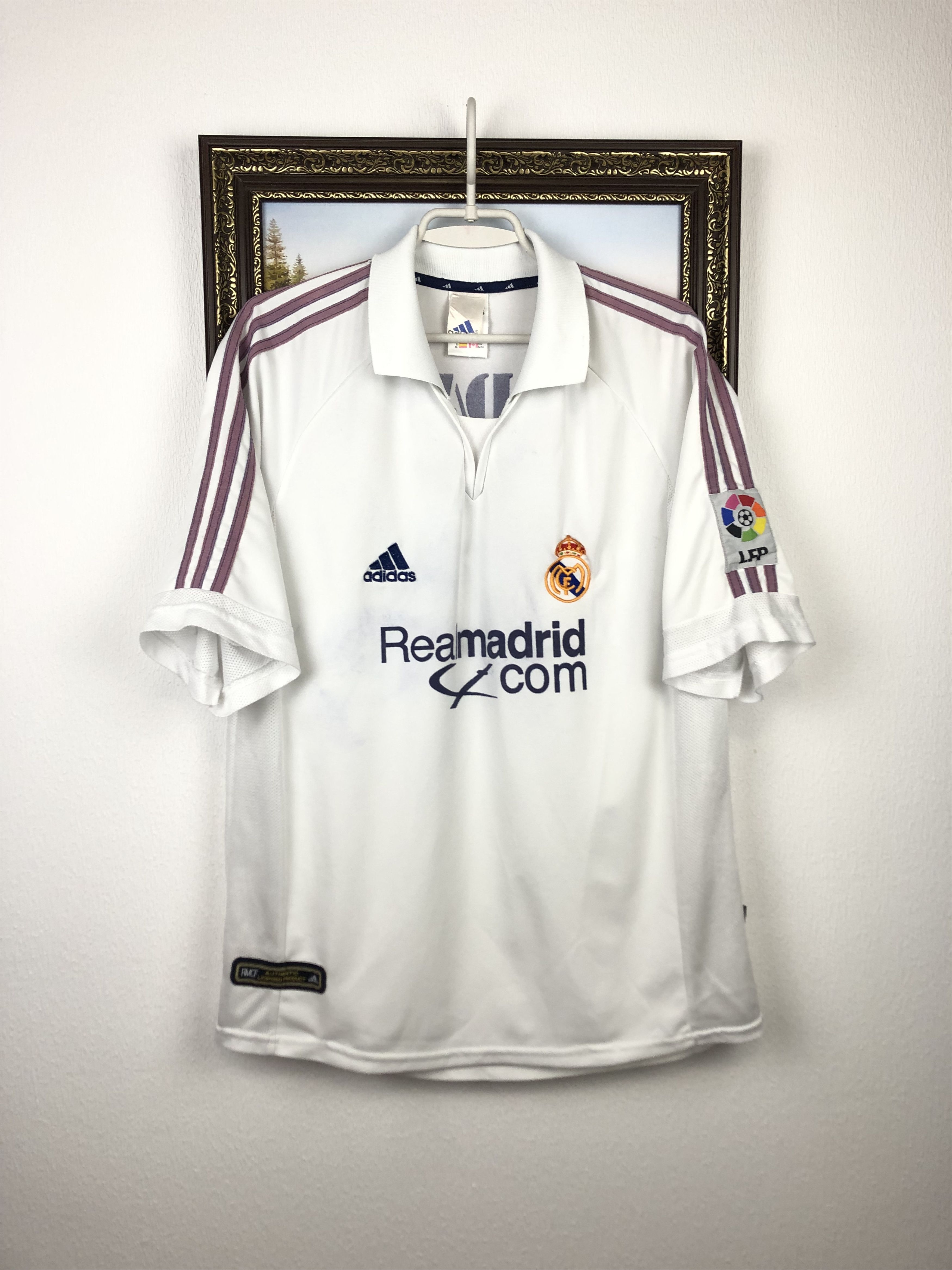 Real Madrid football shirt 2002 Soccer Adidas Zidane Jersey