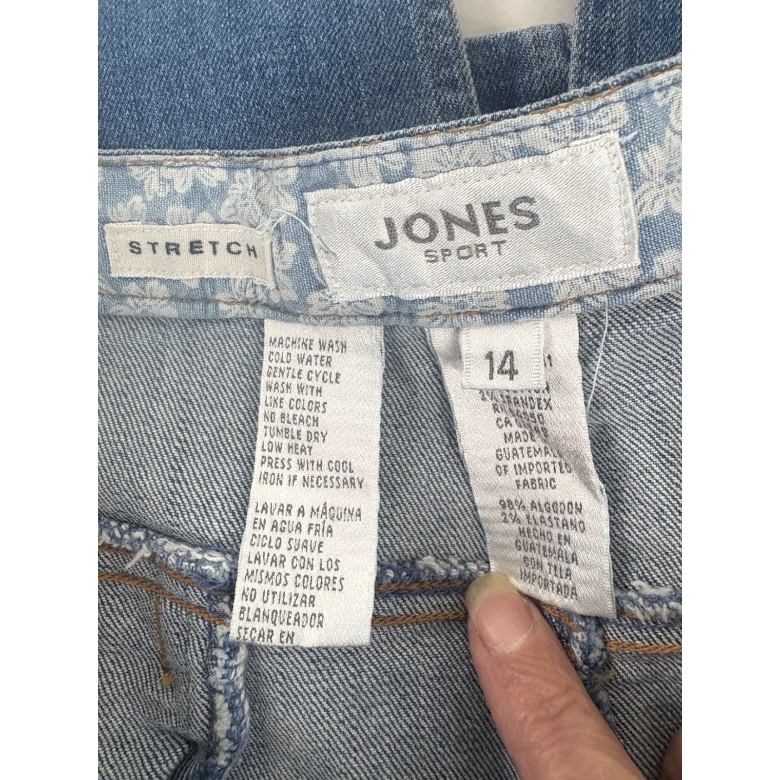 Denime Jones Sport A-Line Midi Denim Skirt Women's Size 14 Blue 90s Casual Size 36" / US 14 / IT 50 - 5 Thumbnail