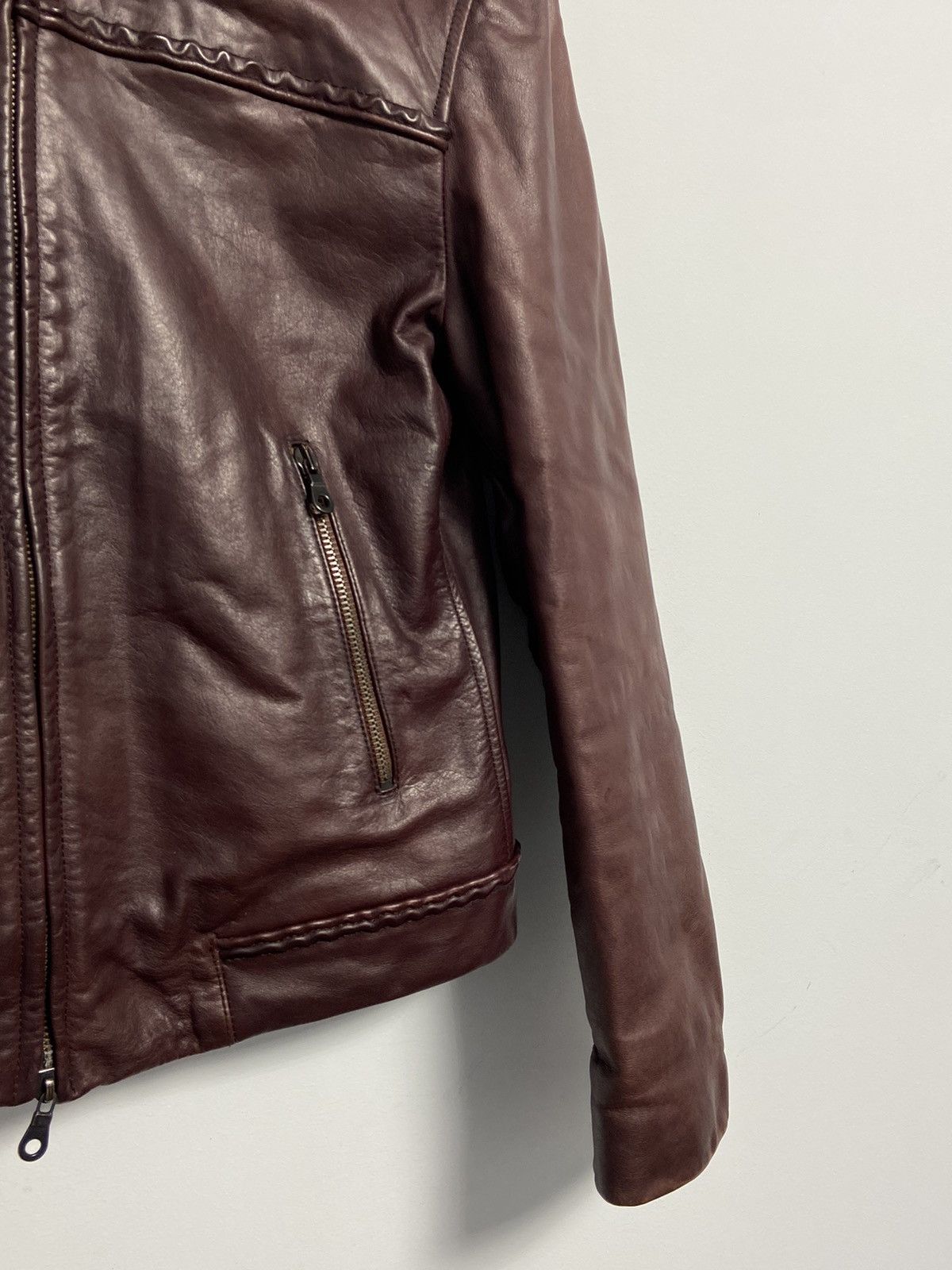 Giorgio Armani Giorgio Armani Vintage Leather Jacket Size M / US 6-8 / IT 42-44 - 7 Thumbnail