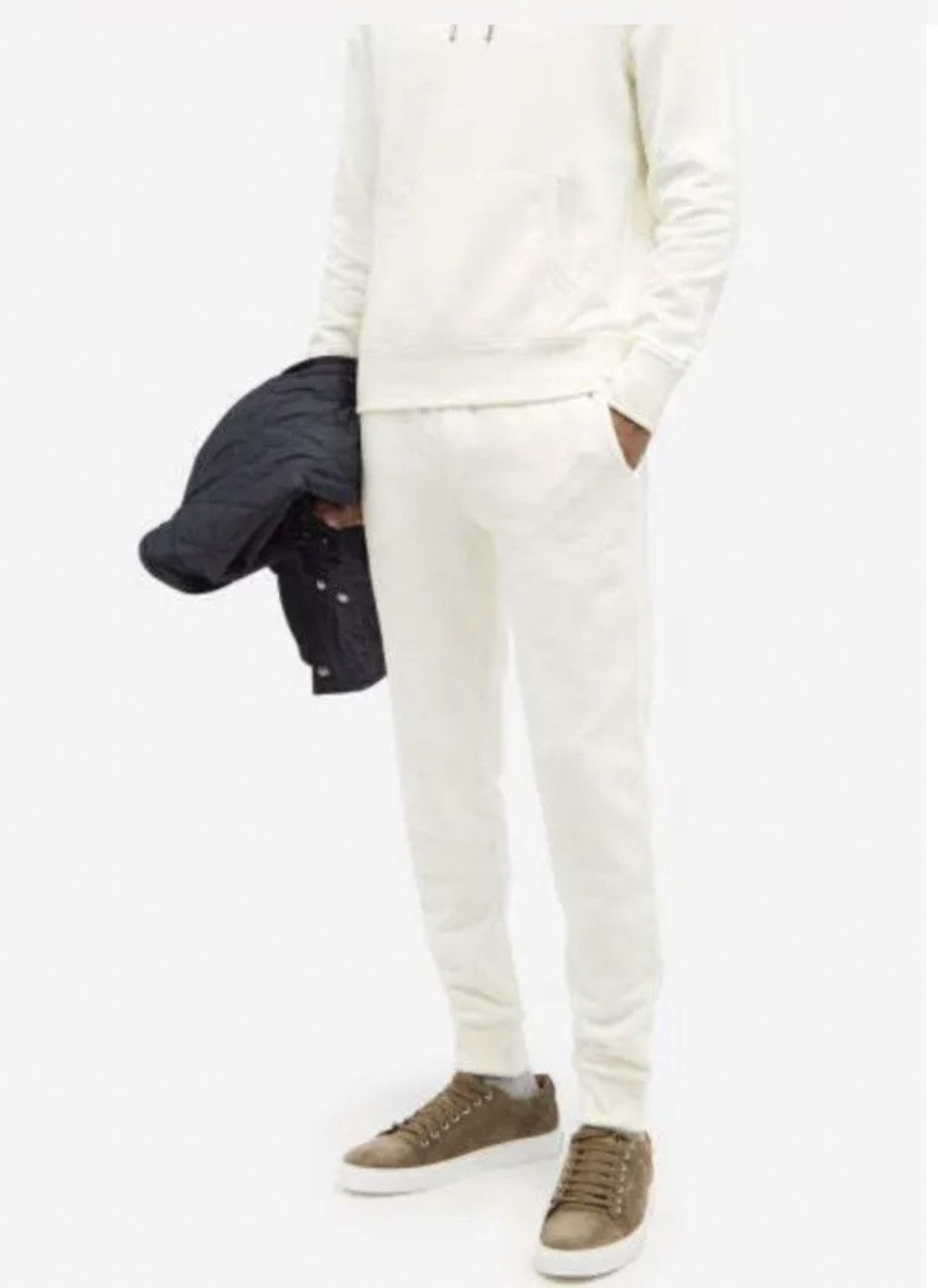 Image of Ralph Lauren Purple Label Ralph Laurent Purple Label Cot-Blend Track Pants $535 Xxl in Ivory (Size 