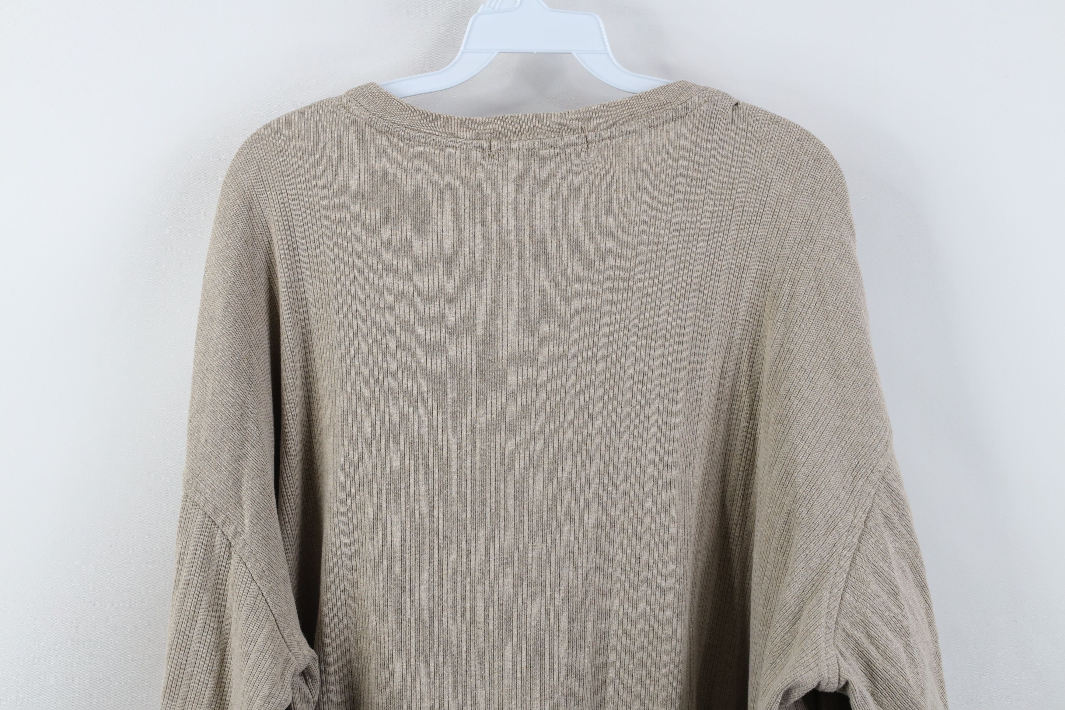 Vintage Vintage 90s Streetwear Ribbed Long Sleeve Henley T-Shirt Size US XL / EU 56 / 4 - 13 Thumbnail