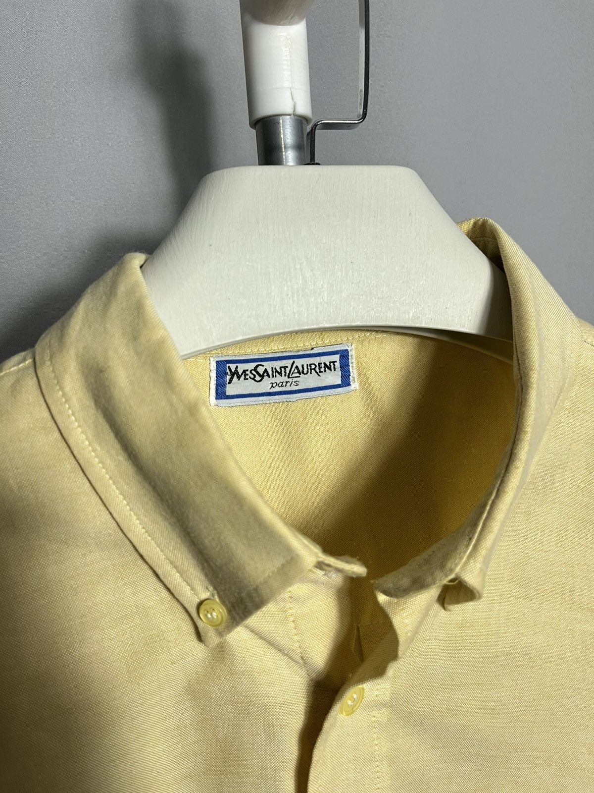 Yves Saint Laurent YSL Yves Saint Laurent 80s yellow shirt button down mens Size US XL / EU 56 / 4 - 2 Thumbnail