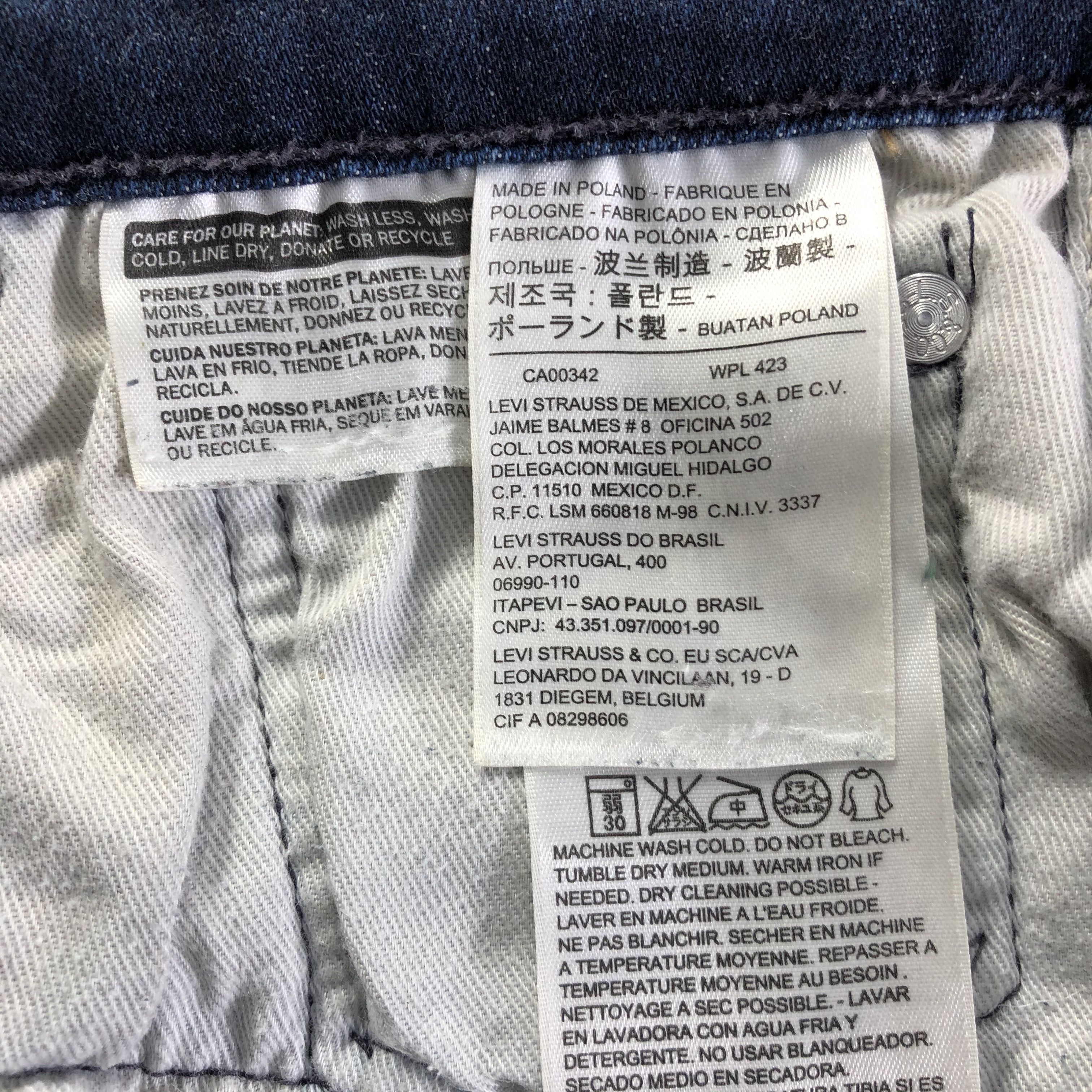 Levi's Vintage Blue Wash Levis 513 Jeans-J4196 Size US 32 / EU 48 - 10 Thumbnail