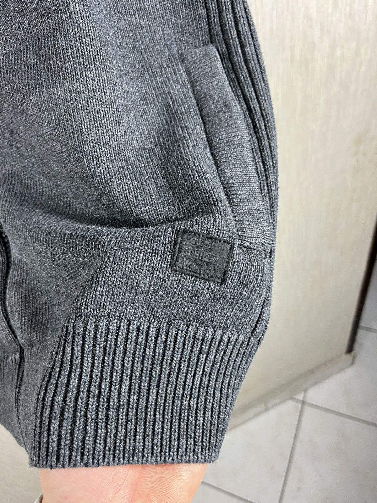 Schott × Vintage Vintage Schott NYC zip knitted sweater button up knit hoodie Size US XL / EU 56 / 4 - 14 Thumbnail