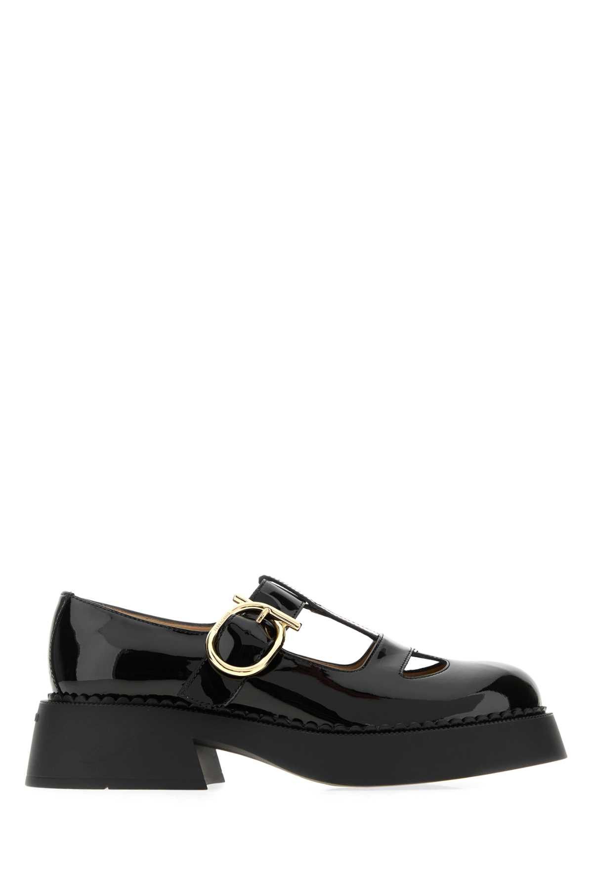Black Leather Zoey Ballerinas