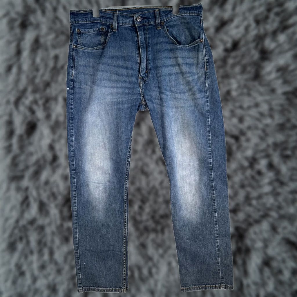 Levi's Levi's 505 Jeans Mens 36x32 Blue Medium Wash Denim Baggy Fit Whiskered Straight Jeans Mens Regular Blue Size US 36 / EU 52 - 1 Thumbnail