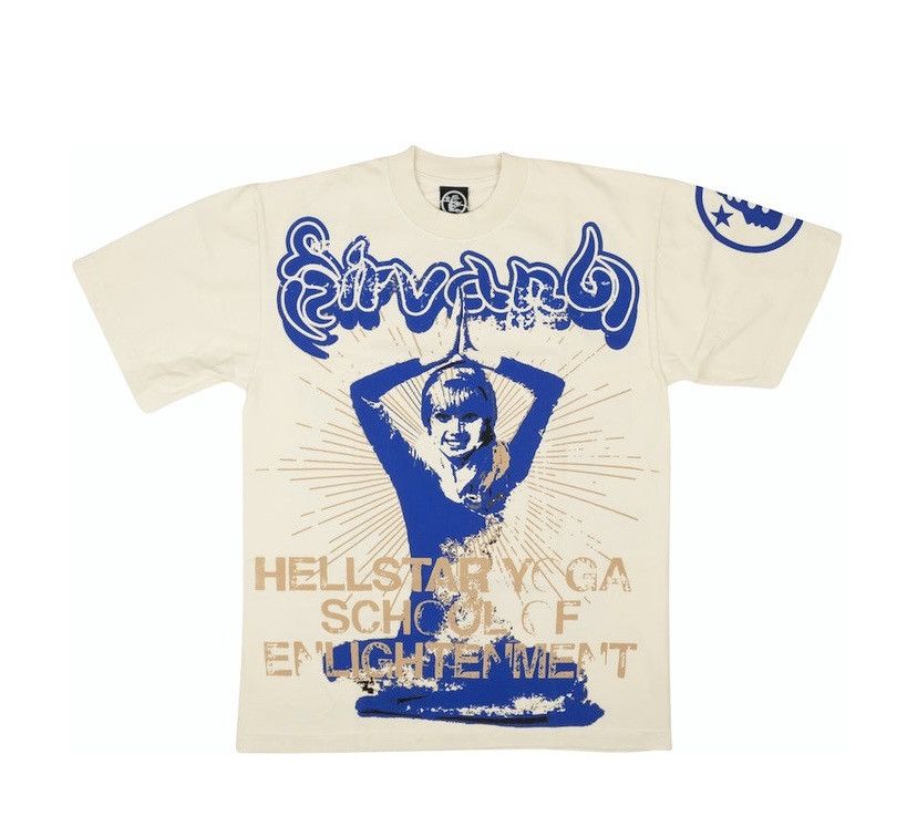 image of Hellstar Nirvana Tee Size Large in White, Men's