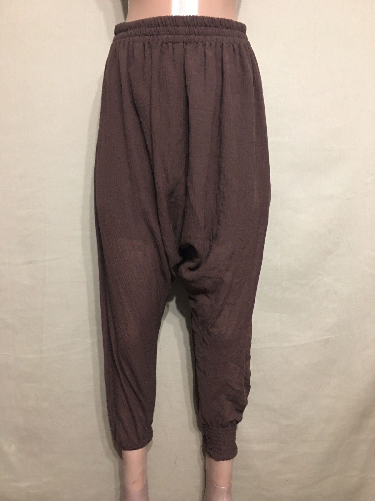 Designer MASSCOB Harem Designer Cotton Silk Linen Pants Size 34 / S Size 27" / US 4 / IT 40 - 1 Thumbnail