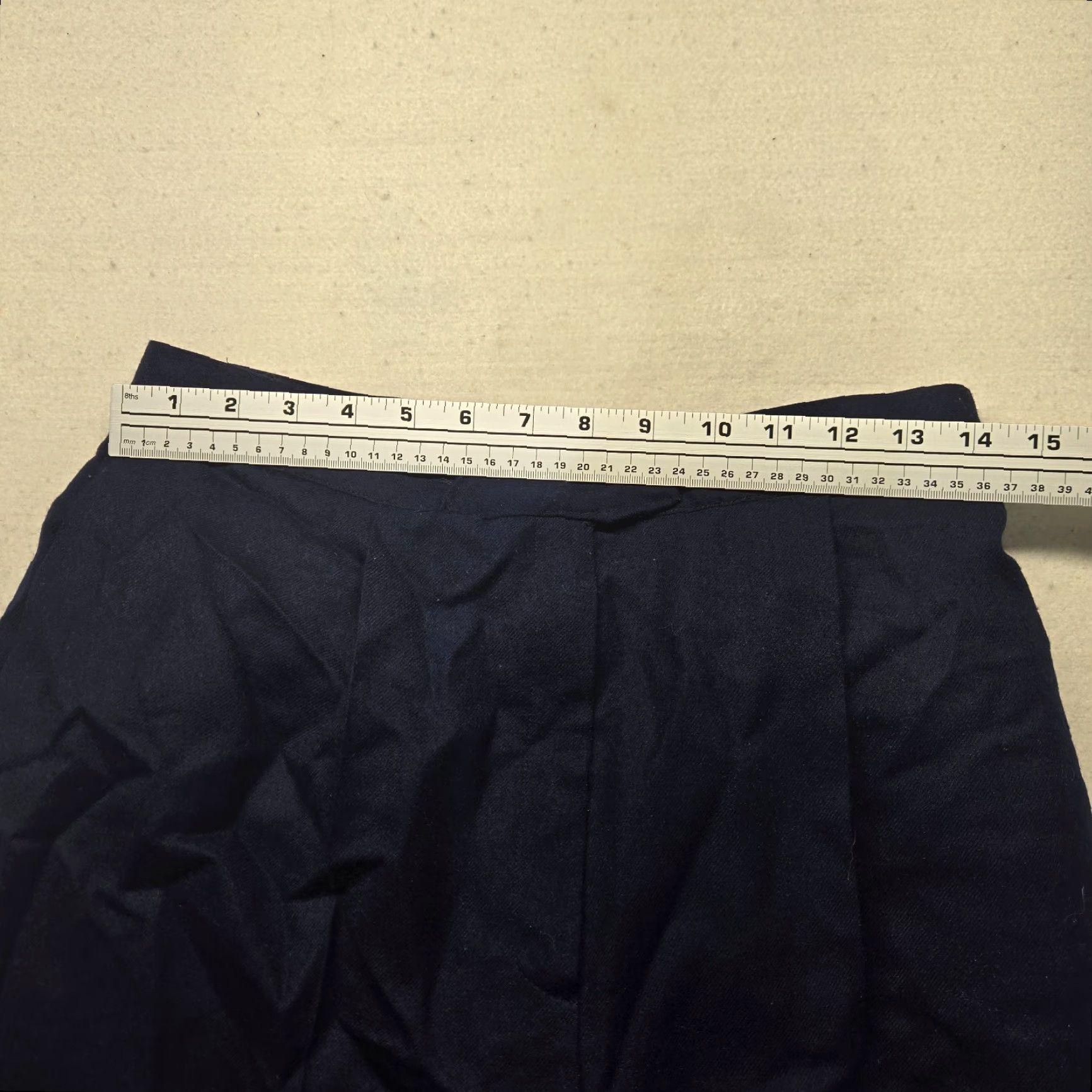 Lands' End Lands' End Pants Navy Blue 100% Wool Traditional Fit Women Size 6 Solid Front Chino Wool Pants Womens 90s Style, Casual, Regular Fit Size 28" / US 6 / IT 42 - 4 Thumbnail