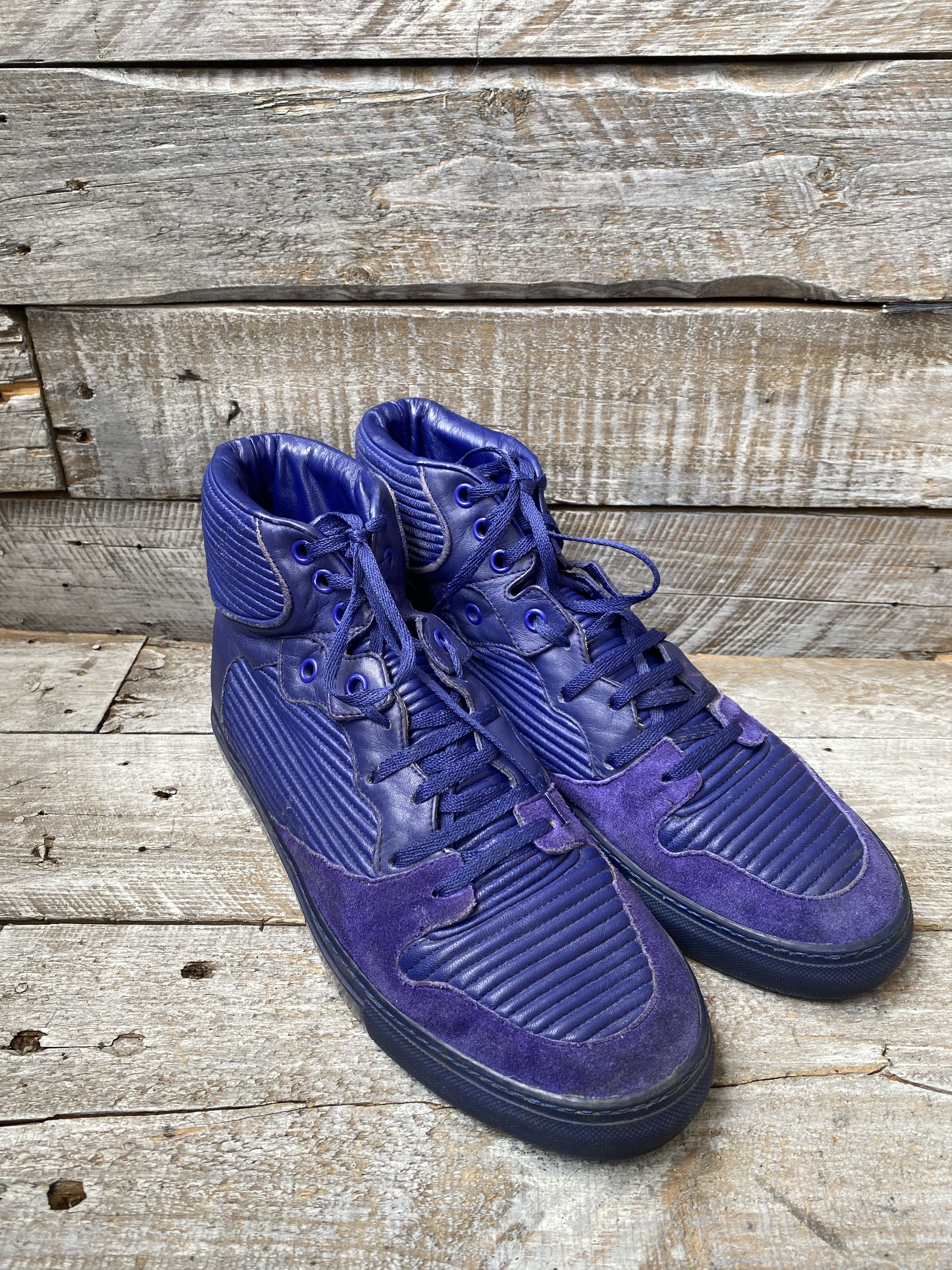 Balenciaga Balenciaga arena high-top blue suede sneakers sz 39 Size US 6 / EU 39 - 7 Thumbnail