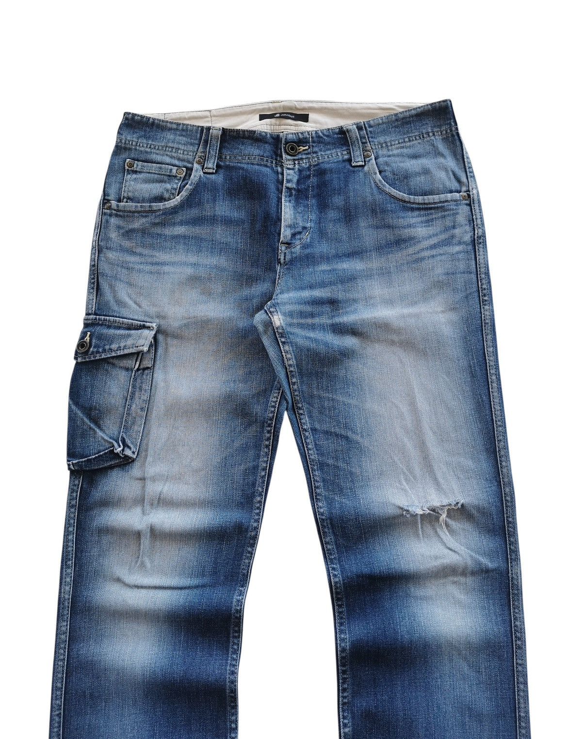 Johnbull Cargo Pants Distressed Denim Size US 34 / EU 50 - 4 Thumbnail