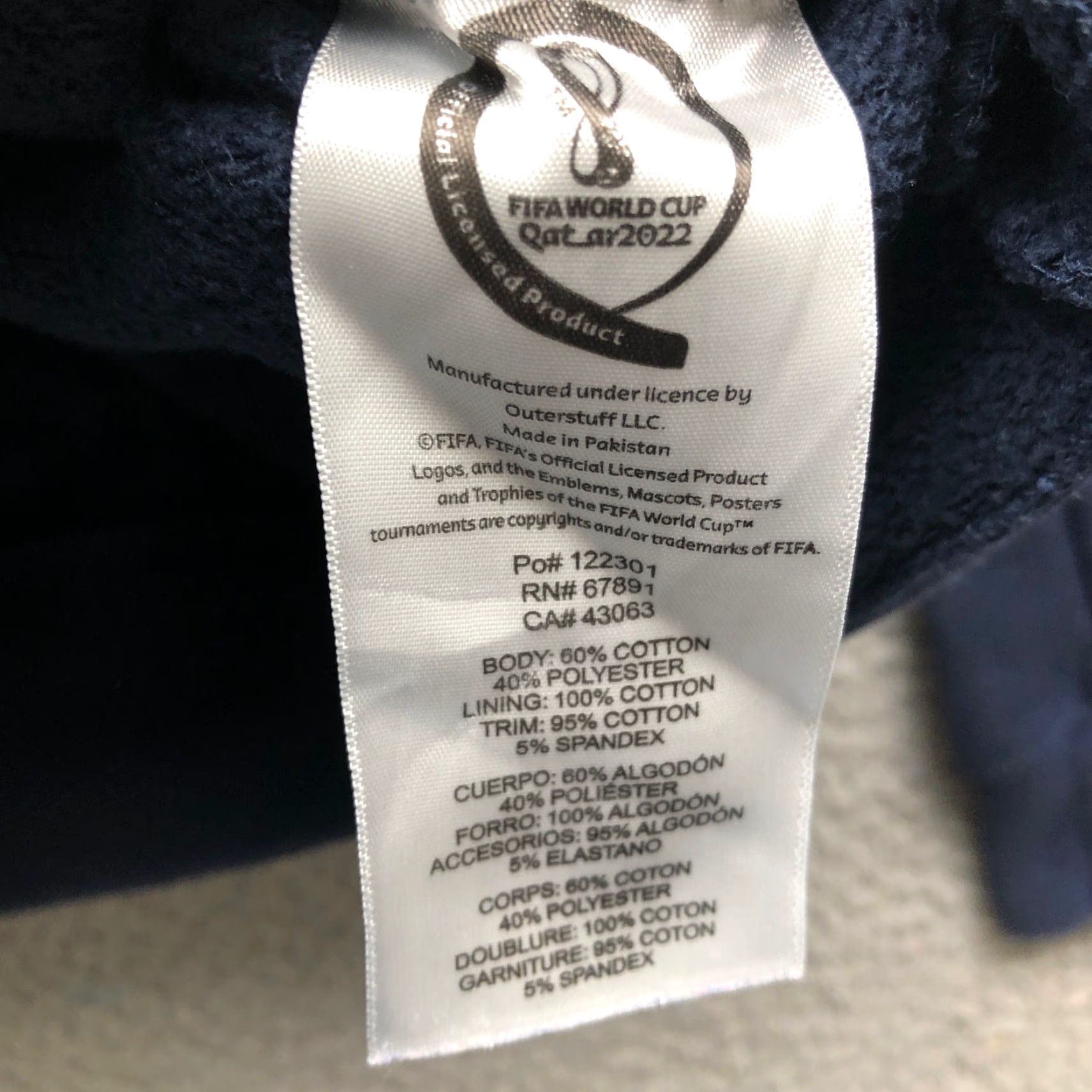 Vintage USA FIFA World Cup 2022 Sweatshirt Hoodie Mens S Long Sleeve Graphic Navy Size US S / EU 44-46 / 1 - 6 Thumbnail