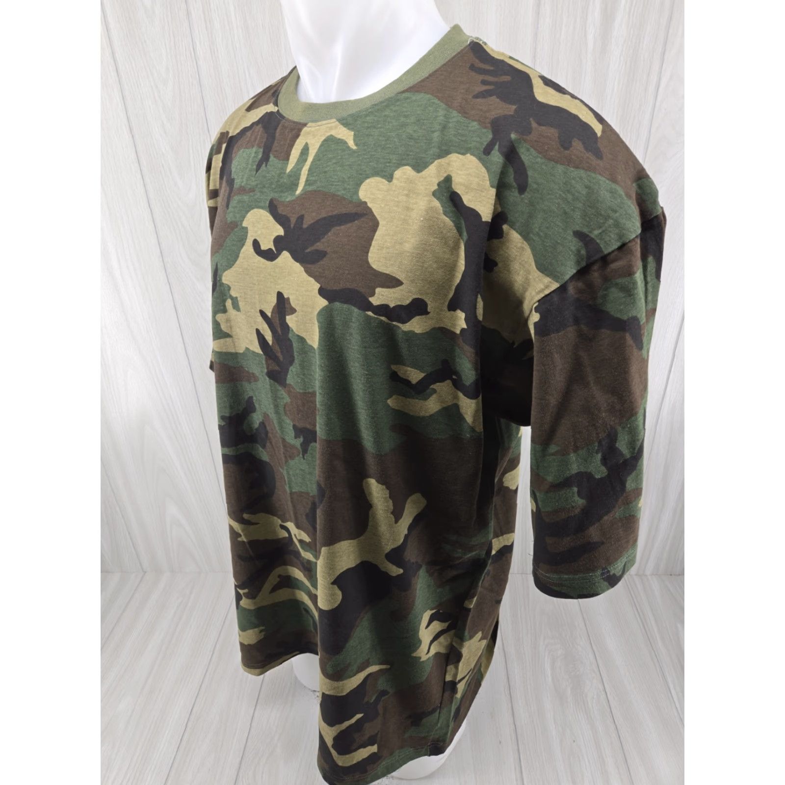 Vintage Claudio Nucci T Shirt Mens XL Woodland Green Camo Cotton Short Sleeve Size US XL / EU 56 / 4 - 4 Thumbnail
