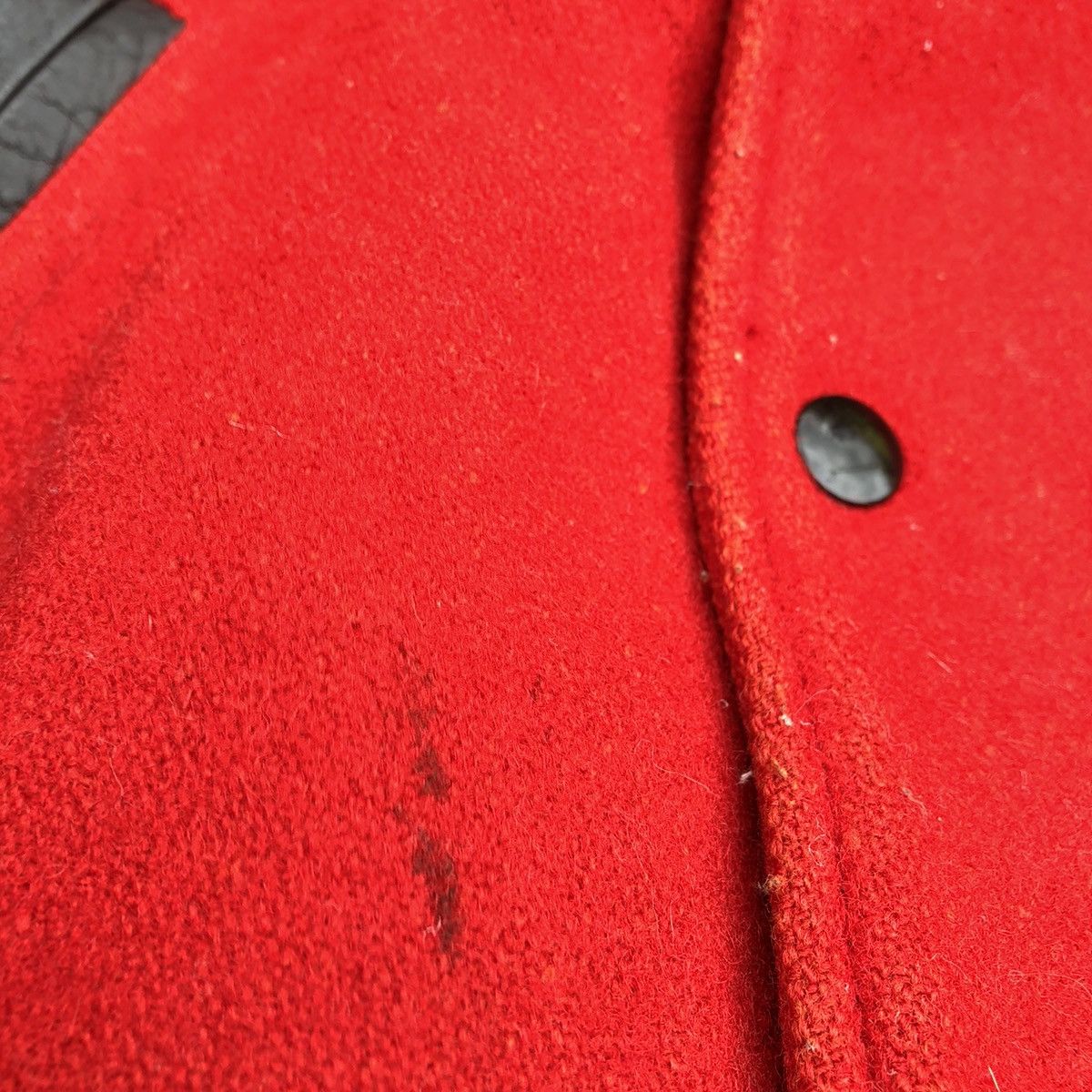 Japanese Brand 🔥Grailed🔥🇯🇵Posh Boy Sleeves Leather Wool Heavy Varsity Jacket Size US XL / EU 56 / 4 - 16 Thumbnail