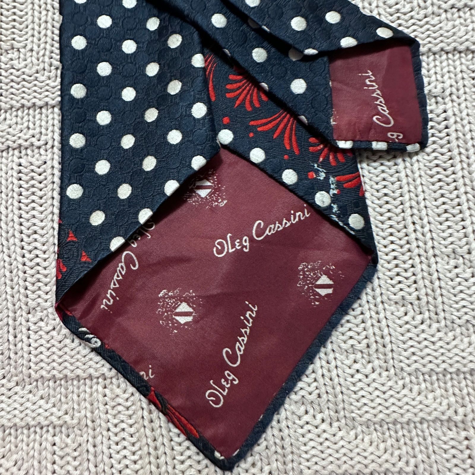 Oleg Cassini Vintage Oleg Cassini black print men's tie Size ONE SIZE - 3 Thumbnail