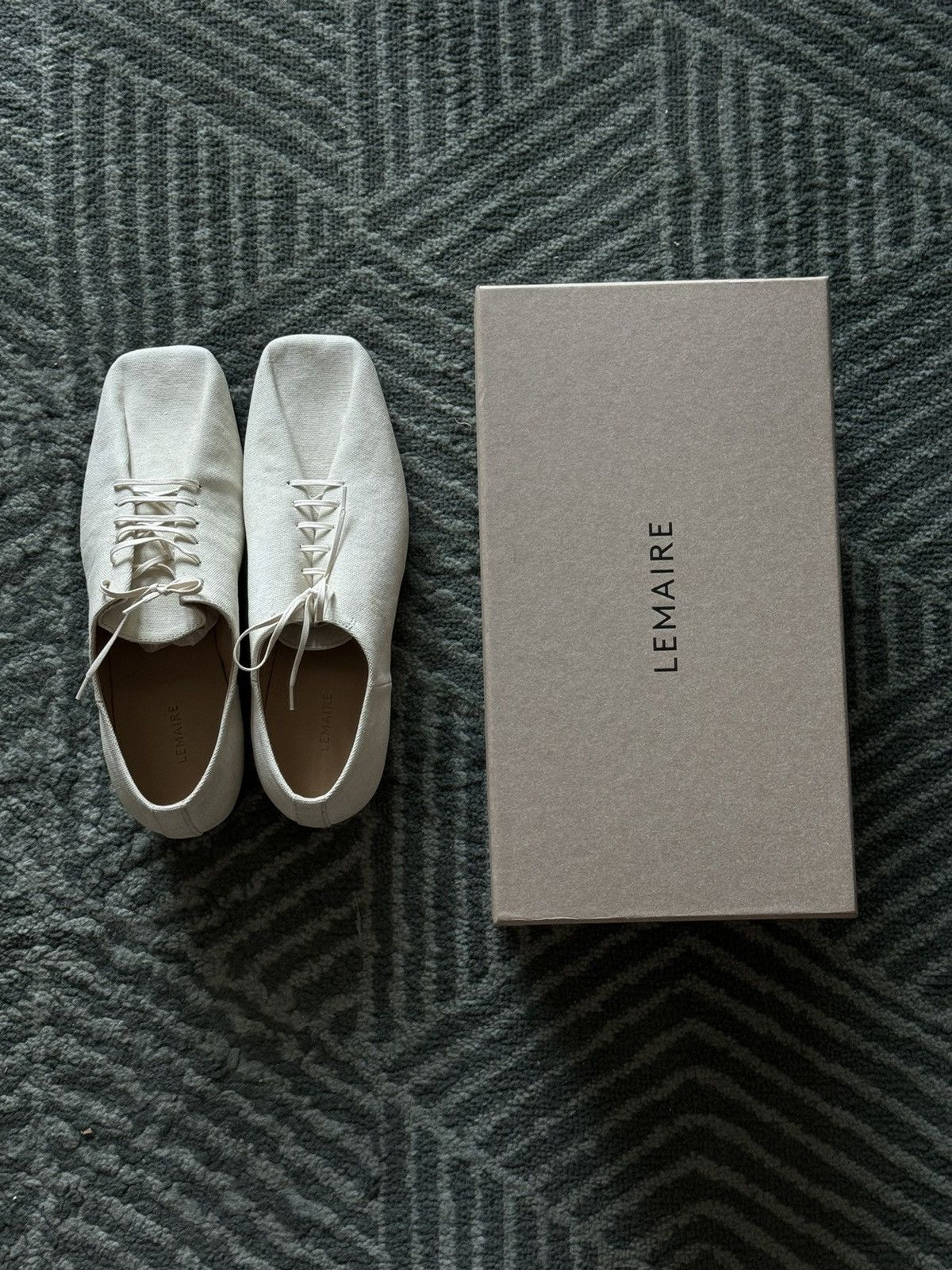 Lemaire Lemaire SOURIS CLASSIC DERBIES DIRTY WHITE EU42 US 9 Size US 9 / EU 42 - 2 Thumbnail