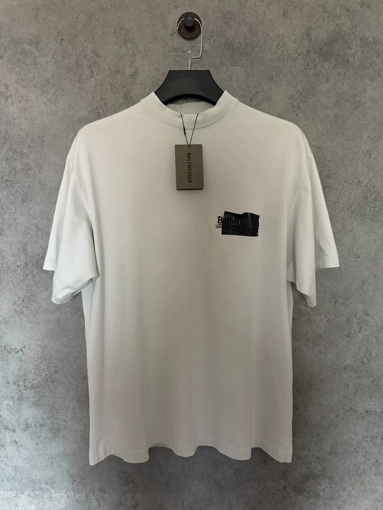 Balenciaga Balenciaga Embroidered short-sleeved T-shirt with coke log Size US S / EU 44-46 / 1 - 1 Thumbnail