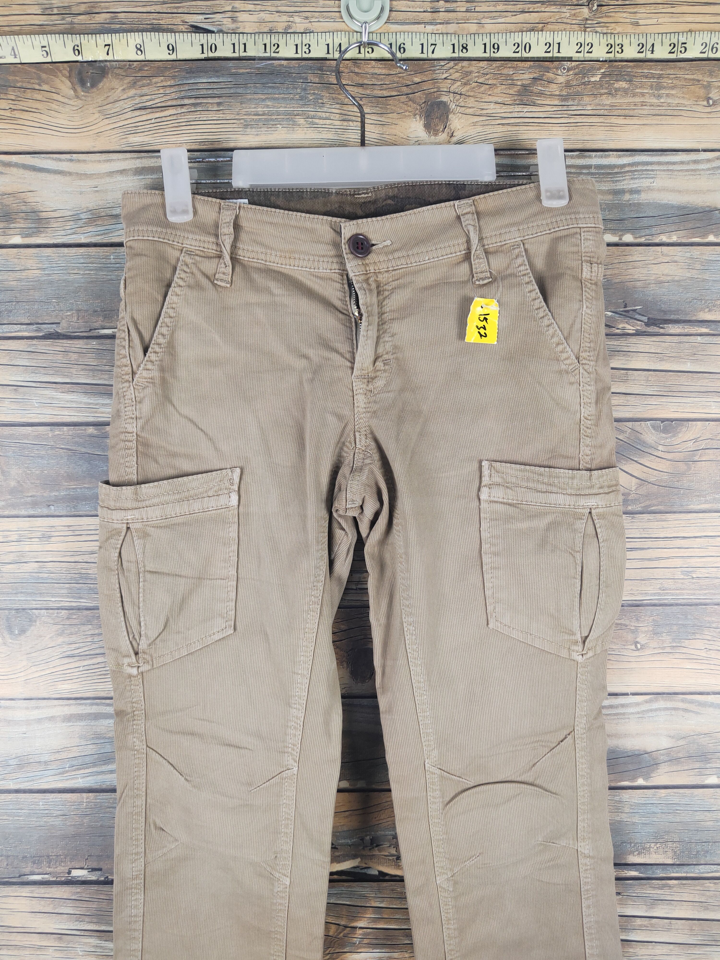Japanese Brand DL Betty Smith Beige Multipocket Cargo Pants #1532 Size 29" - 2 Thumbnail