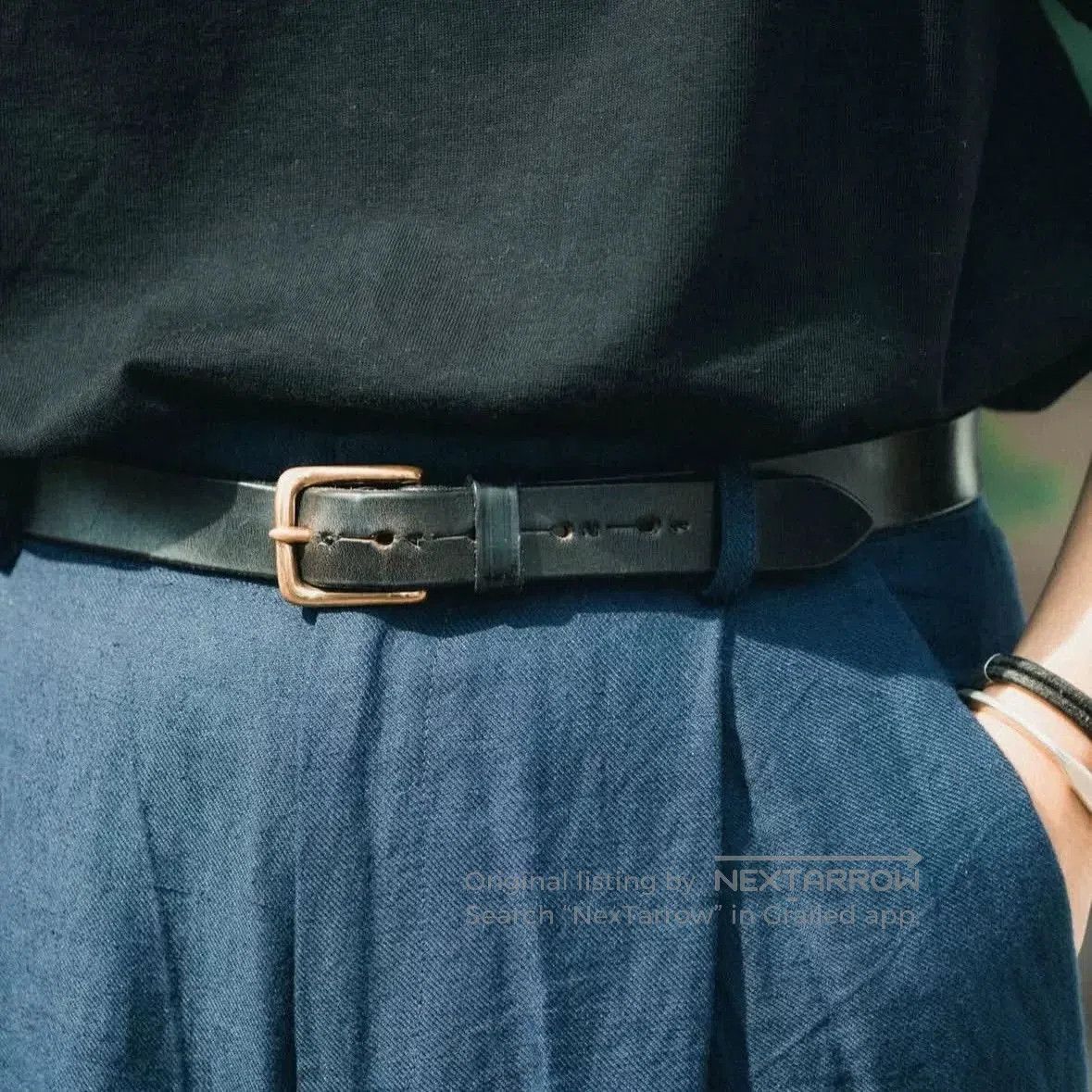 J.FitzPatrick Jabez Cliff 32 UK Made Leather Belt. Size ONE SIZE - 1 Thumbnail