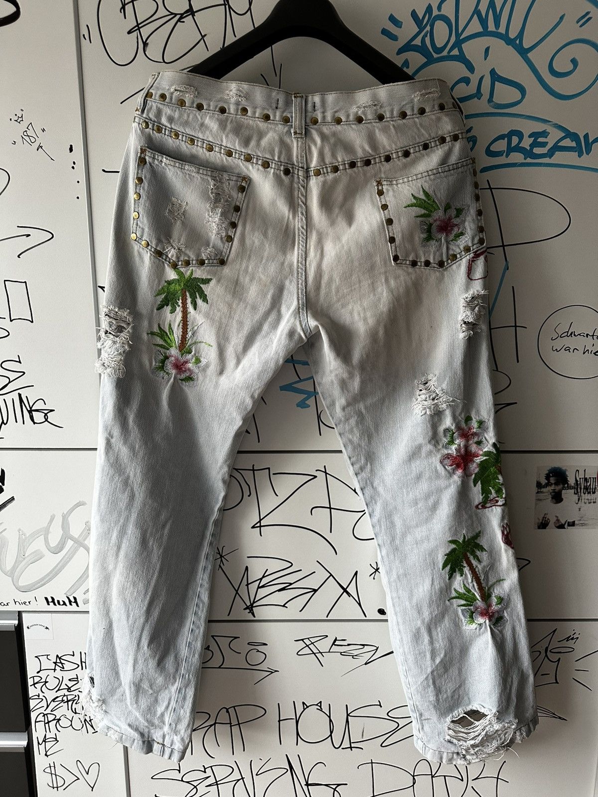 Dolce & Gabbana Dolce & Gabbana SS2005 Honolulu Embroidered Jeans Size US 34 / EU 50 - 5 Thumbnail