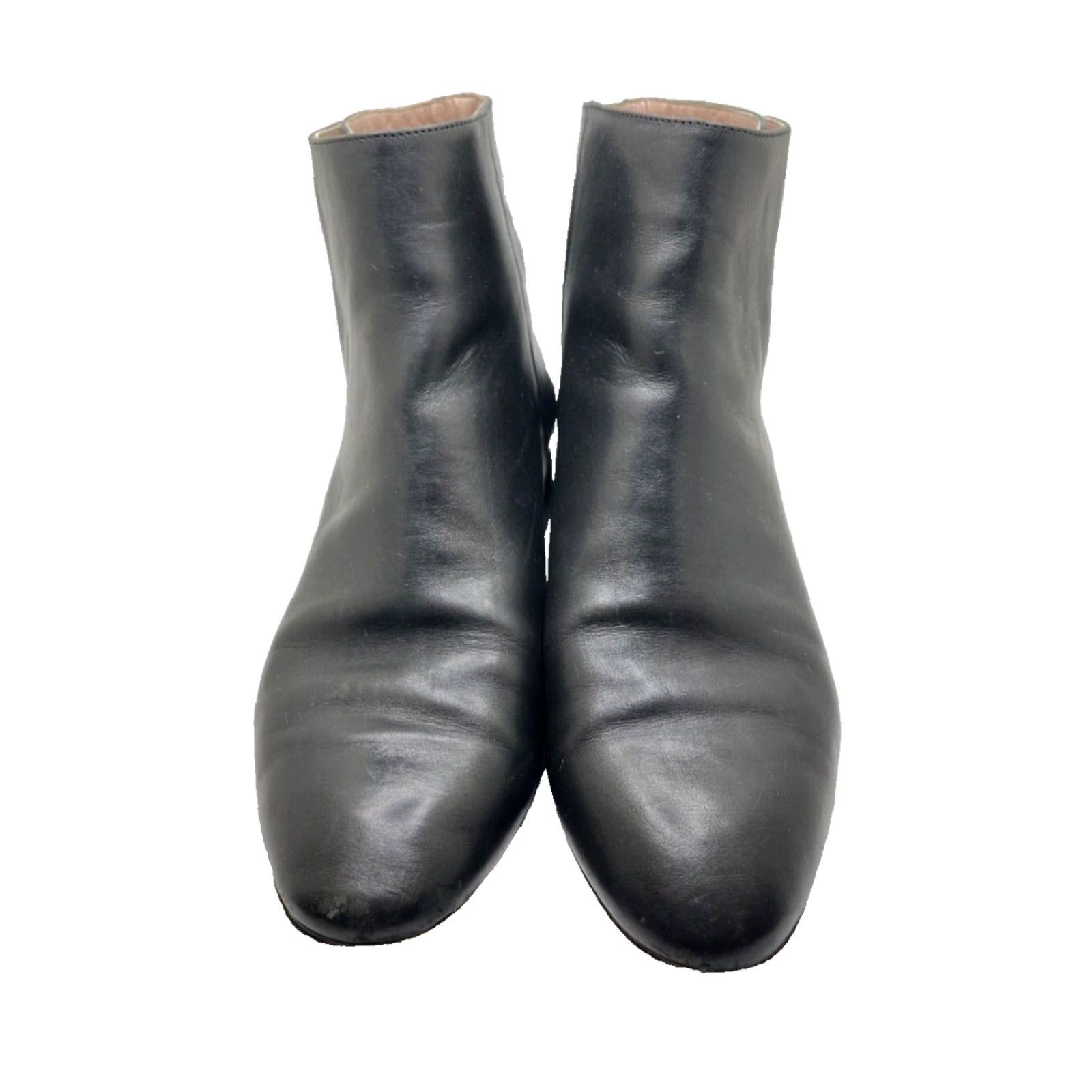 Vintage Chloé Boots Chelsea Black Ankle Flat Buckle Gold Hardware 36.5 Italy Women's Leather Pointed Toe Modern Everyday Casual Size US 7 / IT 37 - 5 Thumbnail