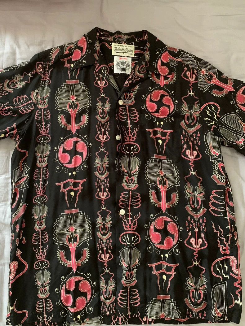 Wacko Maria Wacko Maria Wolf’s Head Short Sleeve Shirt with Blood Whee Size US M / EU 48-50 / 2 - 3 Thumbnail