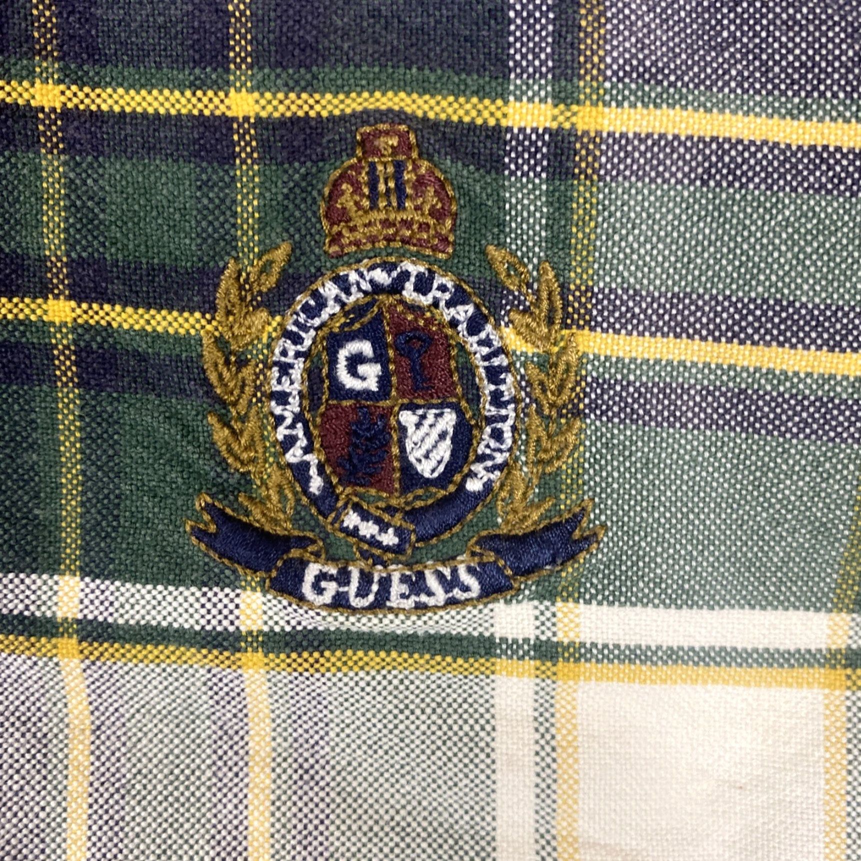 Guess VINTAGE Guess Button-Down Shirt XL Men Green Plaid 90s USA Mens Size US XL / EU 56 / 4 - 7 Thumbnail