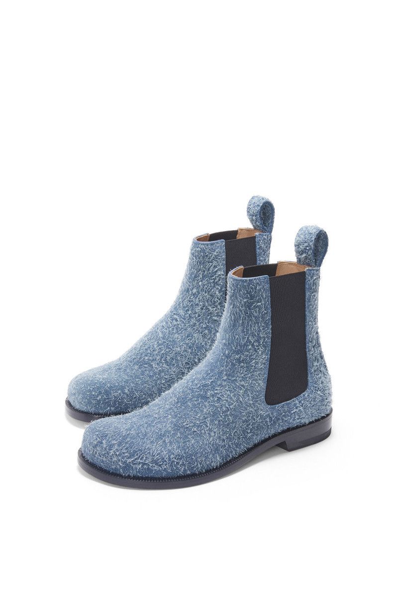 Loewe o1in1g0426 Campo Chelsea Boots in Raw Denim Size US 7 / IT 37 - 3 Thumbnail