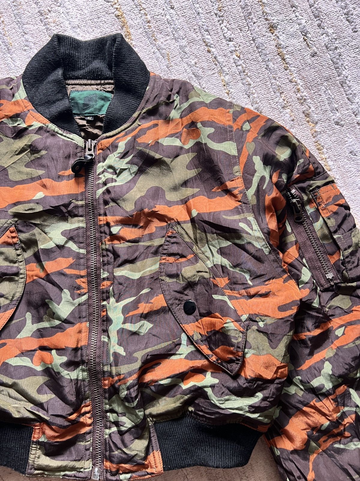 ジャケット・アウター JUNIOR GAULTIER camouflage MA-1 jacket Jean Paul Gaultier Junior Heart Camo MA-1 Bomber | Depop