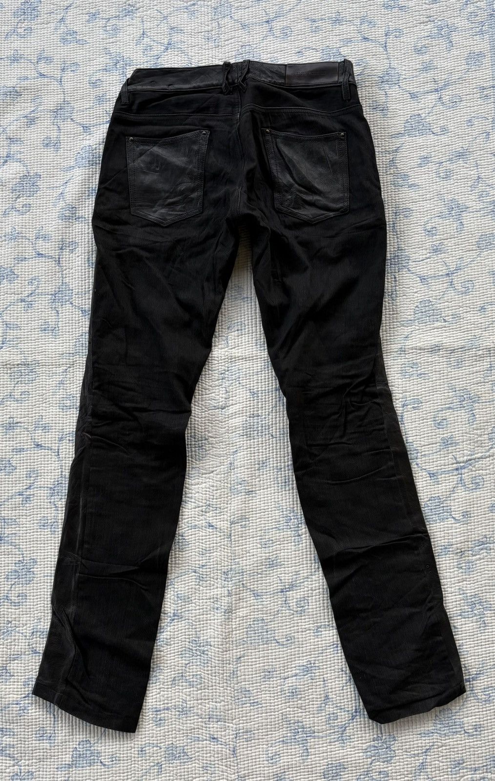 5351 POUR LES HOMMES Pour Les Homme Hybric Black Leather Size US 31 - 7 Thumbnail
