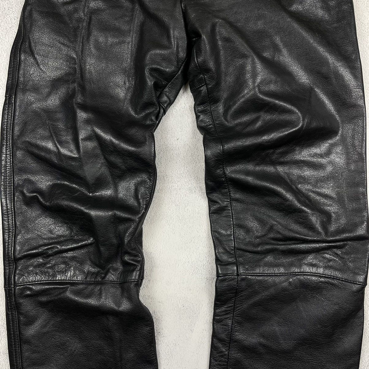 Leather Vintage Echtes Leder 90`s Distressed y2k leather pants Size US 35 - 5 Thumbnail