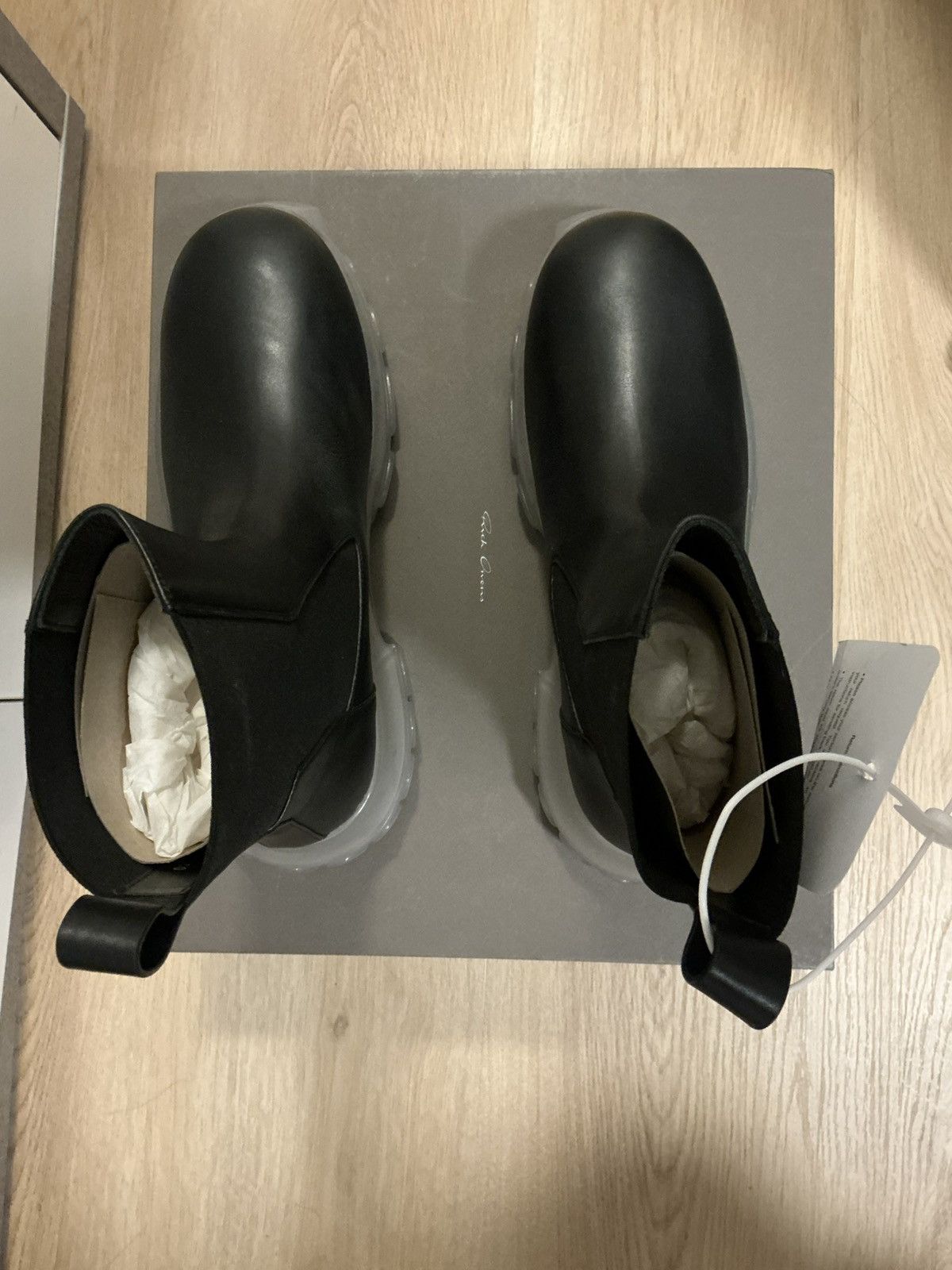Rick Owens Black Beatle Bozo Tractor Boots Size US 12 / EU 45 - 3 Thumbnail