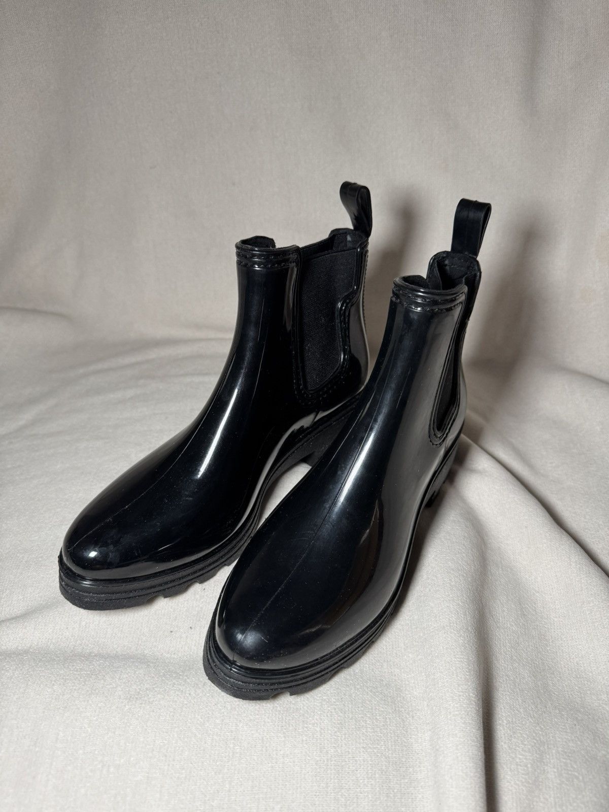 Other Black Women's Chelsea Rain Boots Size US 7 / IT 37 - 3 Thumbnail