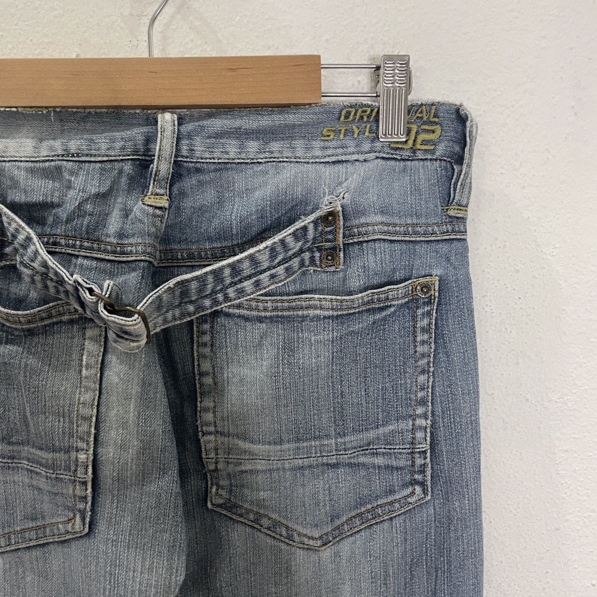 Japanese Brand Vintage Original Style 92 Buckle Denim Jeans Size 30" / US 8 / IT 44 - 2 Thumbnail